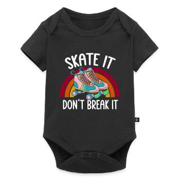 Rollerskates Funny 80er Roller Disco Skating - Baby Premium Kurzarmbody - Schwarz - Vorne