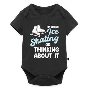 Either I skate or I think - Baby Premium short-sleeve bodysuit - black - Front