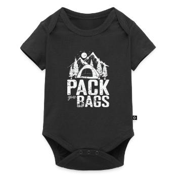 Faites vos valises Camping Vacances Liberté - Body à manches courtes Premium Bébé - noir - Devant