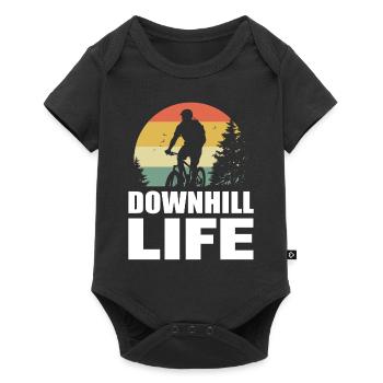 Mountainbiking Bergbiker - Baby Premium Kurzarmbody - Schwarz - Vorne