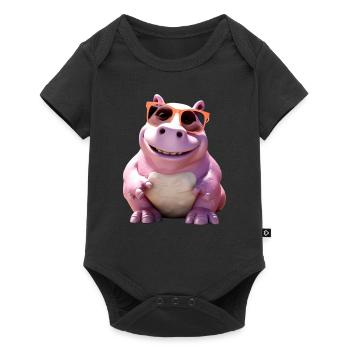 Hippopotamus Hippopotamus Hippopotamus Hippop - Baby Premium short-sleeve bodysuit - black - Front