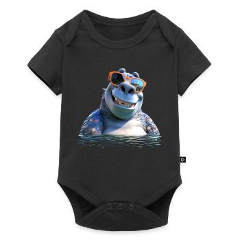 Hippopotamus Hippopotamus Hippopotamus Hippop - Baby Premium short-sleeve bodysuit - black - Front