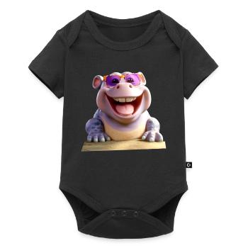Hippopotamus Hippopotamus Hippopotamus Hippop - Baby Premium short-sleeve bodysuit - black - Front