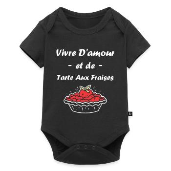 Tarte aux fraises - Body à manches courtes Premium Bébé - noir - Devant