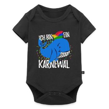 Ich bin ein Karnewal - Fasching + Konfetti Spruch - Baby Premium Kurzarmbody - Schwarz - Vorne