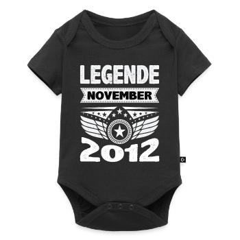 Novembre 2012 Légende depuis 11 ans homme femme - Body à manches courtes Premium Bébé - noir - Devant