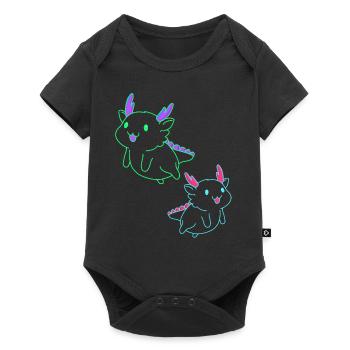 Axolotl Animals Kids Baby Retro Vintage - Baby Premium short-sleeve bodysuit - black - Front