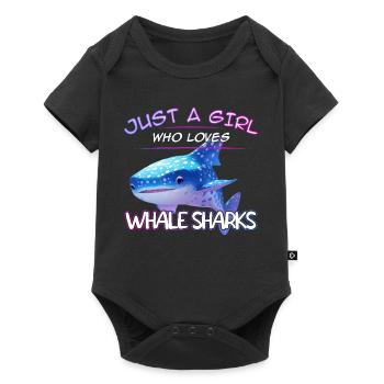 Juste une fille qui aime les requins-baleines - Plongée sous-marine - Body à manches courtes Premium Bébé - noir - Devant