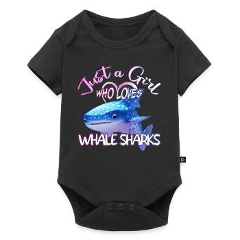 Just a Girl who loves Whale Sharks - Scuba diving - Baby Premium short-sleeve bodysuit - black - Front