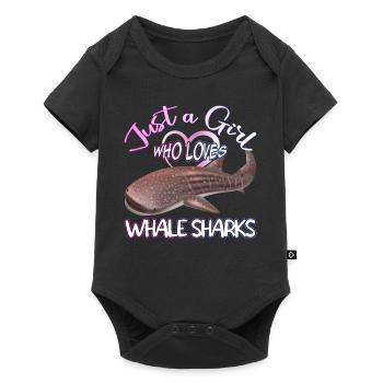 Just a Girl who loves Whale Sharks - Scuba diving - Baby Premium short-sleeve bodysuit - black - Front
