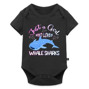 Just a Girl who loves Whale Sharks - Scuba diving - Baby Premium short-sleeve bodysuit - black - Front