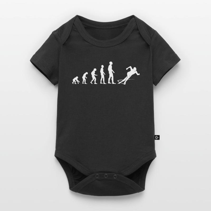 Evolution Eislauf Schnellläufer Geschenk Baby Premium Kurzarmbody