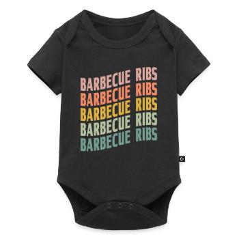 Barbecue Ribs Font - Baby Premium short-sleeve bodysuit - black - Front