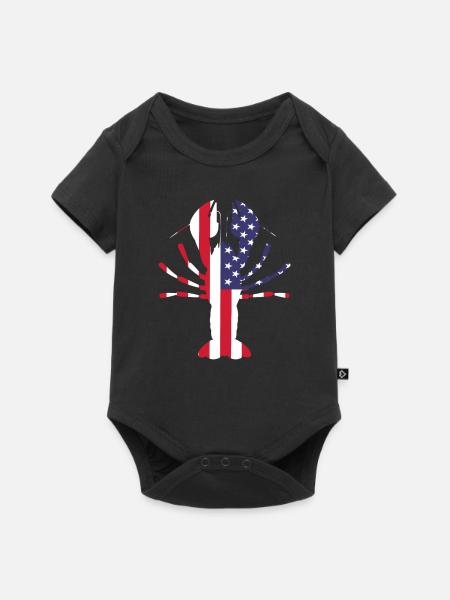 Langusten USA - Baby Premium Kurzarmbody - Schwarz