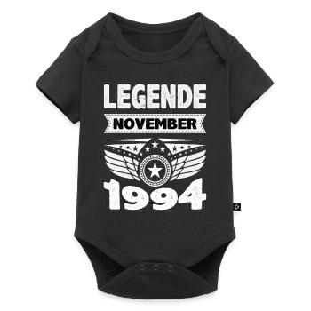 Novembre 1994 Légende depuis 29 ans homme femme - Body à manches courtes Premium Bébé - noir - Devant