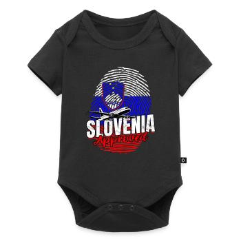 SlowenienSlovenia Approved - Funny Slovenian - Baby Premium Kurzarmbody - Schwarz - Vorne