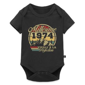 Vintage 1974 - Baby Premium short-sleeve bodysuit - black - Front