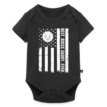 Best Bocce Daddy Ever - Boccia Player US Flag - Baby Premium short-sleeve bodysuit - black - Front