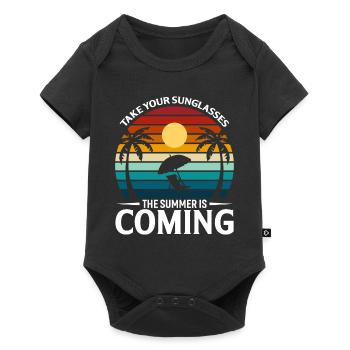 Emportez vos lunettes de soleil avec vous lorsque l’été arrive - Body à manches courtes Premium Bébé - noir - Devant