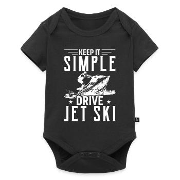 Keep it easy to ride a jet ski - Baby Premium short-sleeve bodysuit - black - Front