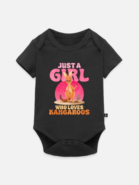 känguru - Baby Premium Kurzarmbody - Schwarz