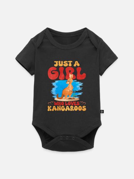känguru - Baby Premium Kurzarmbody - Schwarz