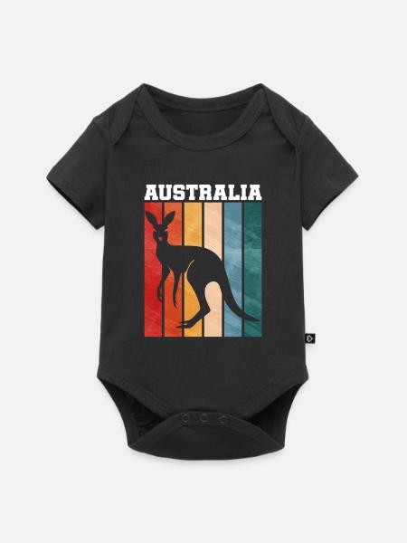 känguru - Baby Premium Kurzarmbody - Schwarz