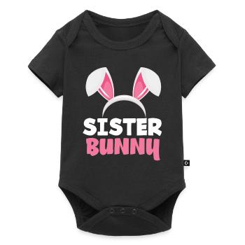 Sister Bunny Easter Bunny Ears Easter - Baby Premium short-sleeve bodysuit - black - Front