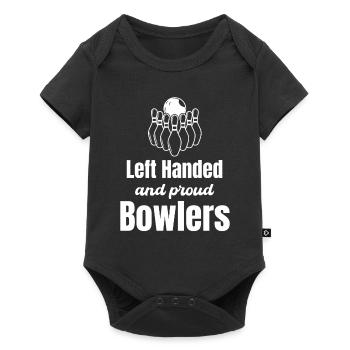 Left Handed And Proud Bowler Ambidextrous - Baby Premium short-sleeve bodysuit - black - Front