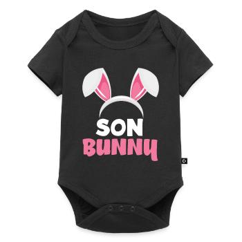 Son Bunny Easter Bunny Ears Easter - Baby Premium short-sleeve bodysuit - black - Front