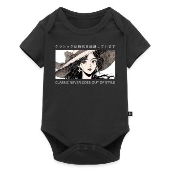 Classic Never Goes Out Of Style Vintage Anime Aest - Baby Premium Kurzarmbody - Schwarz - Vorne