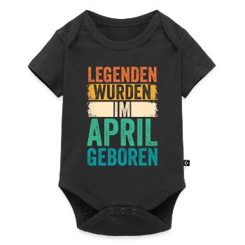 Les légendes sont nées en avril - Body à manches courtes Premium Bébé - noir - Devant