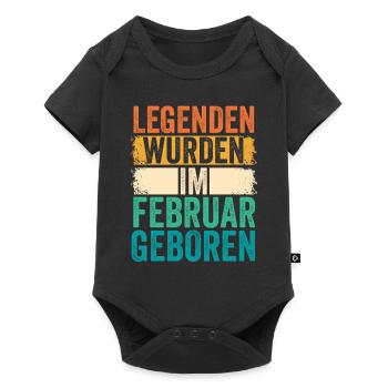 Les légendes sont nées en février - Body à manches courtes Premium Bébé - noir - Devant