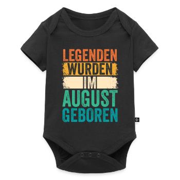 Les légendes sont nées en août - Body à manches courtes Premium Bébé - noir - Devant