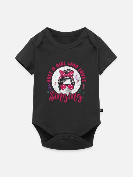 Sänger - Baby Premium Kurzarmbody - Schwarz