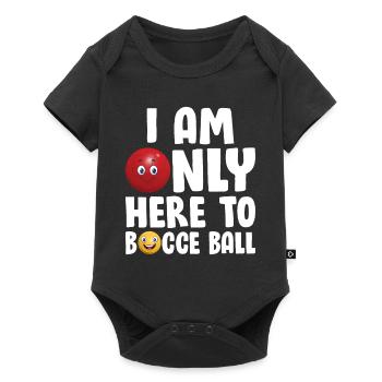 Joueur de boccia - Je ne suis ici que pour la pétanque - Body à manches courtes Premium Bébé - noir - Devant
