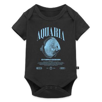 Discus Cichlid Fish Keeper Streetwear moderne - Body à manches courtes Premium Bébé - noir - Devant