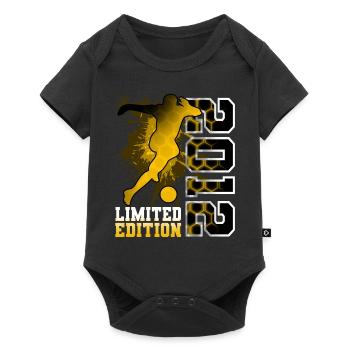 2012 Year of Birth Birthday Football - Baby Premium short-sleeve bodysuit - black - Front