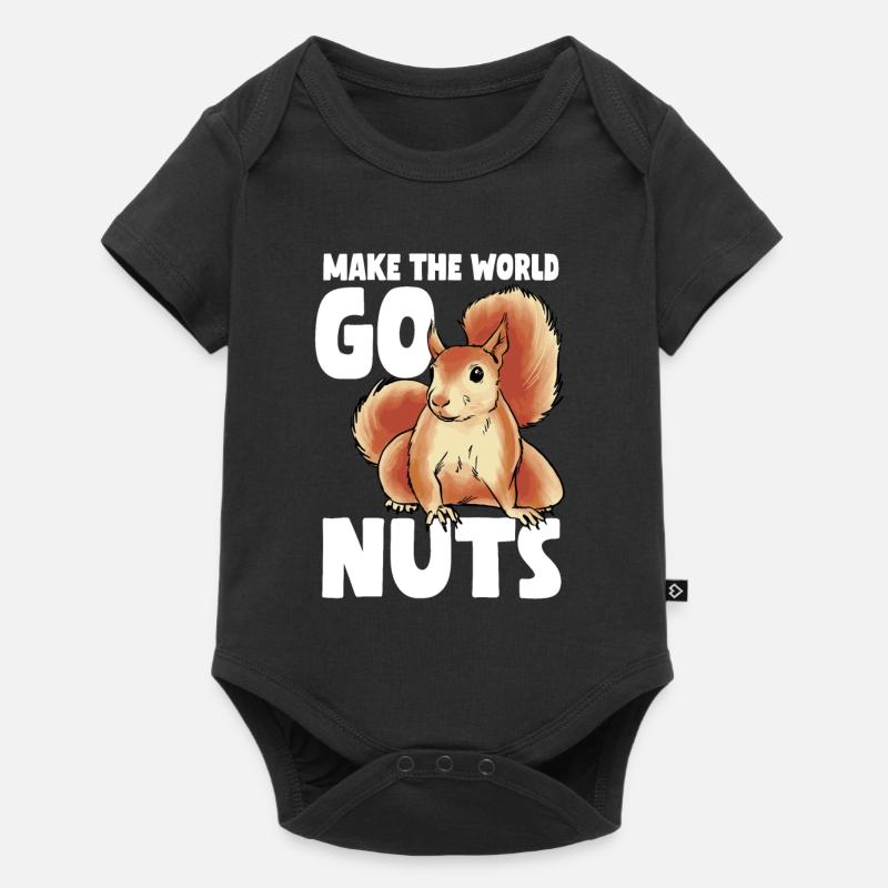 Eichhörnchen - Baby Premium Kurzarmbody - Schwarz