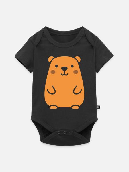 Capybara - Baby Premium Kurzarmbody - Schwarz