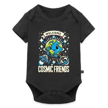 T-shirt avec Rejoignez Cosmic Friends: Out-of-t - Body à manches courtes Premium Bébé - noir - Devant