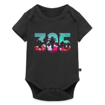Miami, Floride, États-Unis - Body à manches courtes Premium Bébé - noir - Devant
