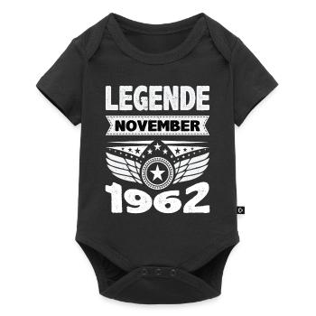 November 1962 Legend for 61 years Man Woman - Baby Premium short-sleeve bodysuit - black - Front