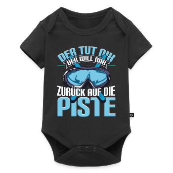 Ski Skifahren Skifahrer Der tut nix - Baby Premium Kurzarmbody - Schwarz - Vorne
