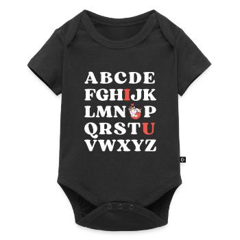 ABC I love you Kids Unicorn Valentine's Day - Baby Premium short-sleeve bodysuit - black - Front