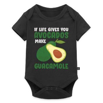 Avocado - Baby Premium Kurzarmbody - Schwarz - Vorne