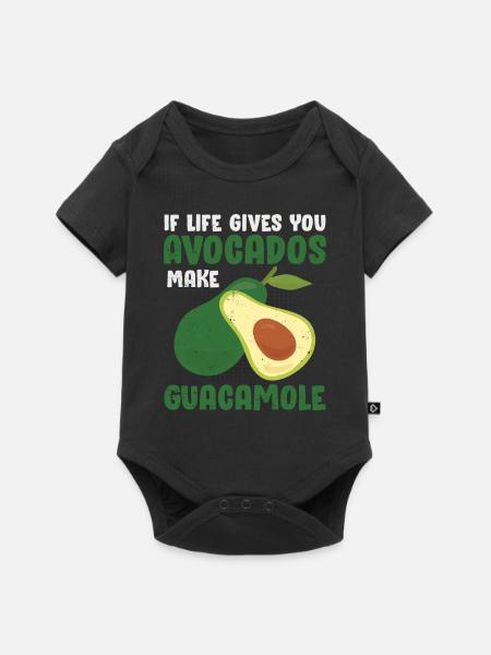 Avocado - Baby Premium Kurzarmbody - Schwarz