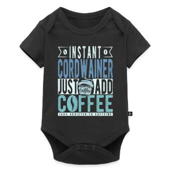 Instant Cordwainer Just Add Coffee - Baby Premium short-sleeve bodysuit - black - Front