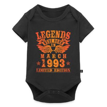 Les légendes sont nées en mars 1993 Anniversaire - Body à manches courtes Premium Bébé - noir - Devant