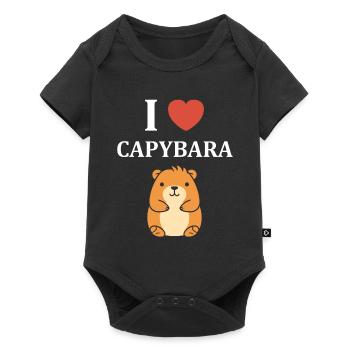 Humour Capybara - Body à manches courtes Premium Bébé - noir - Devant
